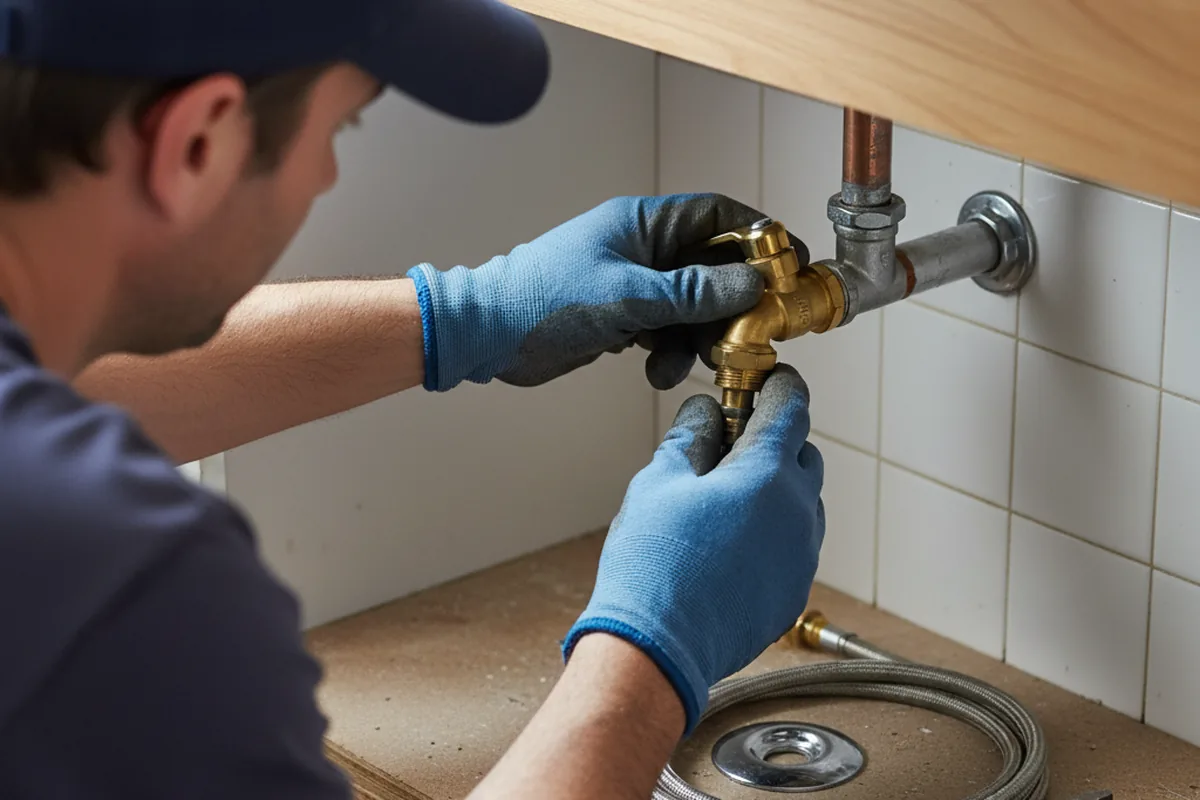 Shutoff valve and fitting work during Emergency Plumbing in New Egypt